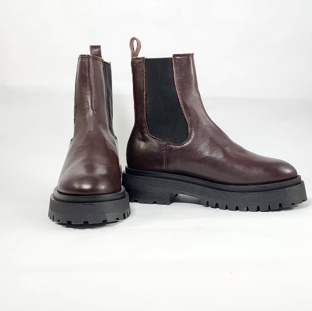 & other stories brown leather half boots - Picture 2 of 3